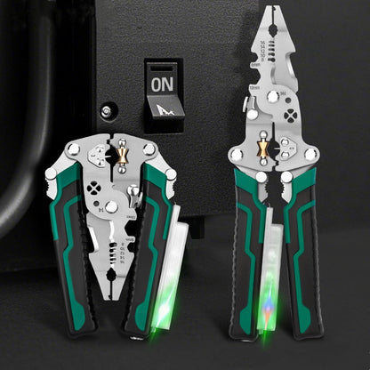 🔧 ✨ Multifunctional Foldable Wire Stripping Scissors - 5-in-1 Tool with Voltage Tester & Crimper for Electricians & DIY Projects ⚡✂️