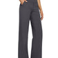 Women's High Waist Stretch Casual Yoga Wide Leg Pants