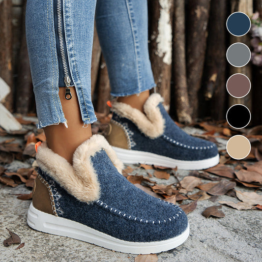 ❄️Women's Winter Ankle Boots: Non-slip, Faux Plush Lining, Comfortable All Day Long