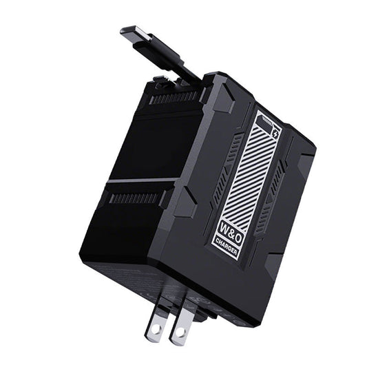 45W Retractable Fast Charger Cube