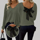 🎁New arrival 50% OFF💥Women's V-Neck Sweater with Elegant Back Bow Tie
