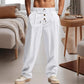 👖 50% OFF NOW! ✨ Men's Casual Drawstring Pants – Breathable linen & loose fit – Decorative buttons, perfect for everyday wear or warm days 🍂