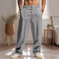 👖 50% OFF NOW! ✨ Men's Casual Drawstring Pants – Breathable linen & loose fit – Decorative buttons, perfect for everyday wear or warm days 🍂