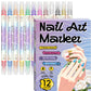 🥳2026 HOT SALE!!💞50K+ SOLD!✨💅🖌️Dual‑Tip Nail Art Pens