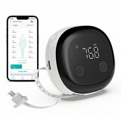 ⏱️ Smart Bluetooth Measuring Tape – Auto-Syncs to App, Digital Display & 150cm Precision for Fitness, Tailoring & Home Use 📏📱