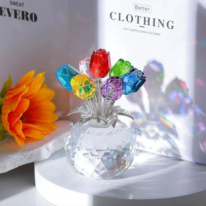 💎 Everlasting Crystal Rose in Vase – Handcrafted Sparkling Keepsake, Fade-Resistant & Perfect Gift 🌹✨