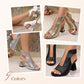 👡 ✨ Women's Elegant Peep-Toe Heeled Sandals – Comfortable Block Heel, Adjustable Strap & Chic Design 💃