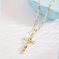 ✝️Necklace with gold crucifix pendant