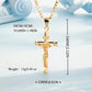 ✝️Necklace with gold crucifix pendant