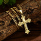 ✝️Necklace with gold crucifix pendant