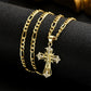 ✝️Necklace with gold crucifix pendant