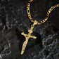 ✝️Necklace with gold crucifix pendant