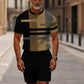 👕Summer Hot Sale 50% OFF⭐Men's Quarter-Zip Shirt & Shorts Set