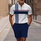 👕Summer Hot Sale 50% OFF⭐Men's Quarter-Zip Shirt & Shorts Set