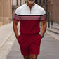 👕Summer Hot Sale 50% OFF⭐Men's Quarter-Zip Shirt & Shorts Set