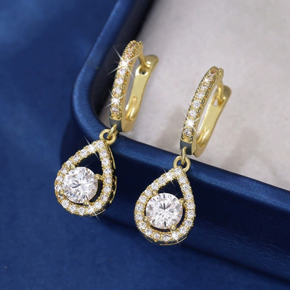 ✨2026 HOT SALE New Arrival🔥Limited Time Special Price !!🎉Elegant Teardrop Dangle Hoop Earrings