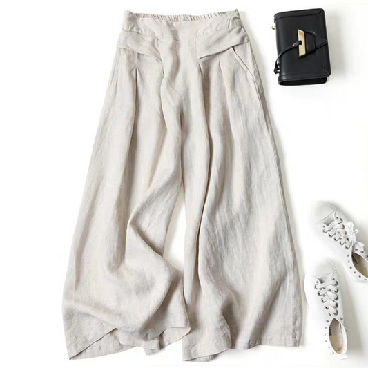 ✨HOT SALE 50% OFF👖Women's Cotton-Linen Wide-Leg Pants