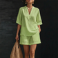 🍀Women's Casual V-Neck Two-Piece Short Set