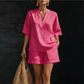 🍀Women's Casual V-Neck Two-Piece Short Set