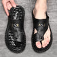 Breathable Soft Leather Outdoor Sandals for Men in Plus Sizes