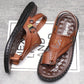 Breathable Soft Leather Outdoor Sandals for Men in Plus Sizes