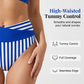 🏖️Summer Hot Sale !!⚡50K+ SOLD!🌞🌊Two-Piece Color Block & Stripe Bikini Swimsuit