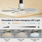 ⏳LAST DAY SALE 🔥40W LED Ceiling Fan Light – 20.5” Ultra-Quiet with Remote 🎯 | E27 + FREE B22 Adapter 🔌 | For Bedroom 😴, Kitchen 👩‍🍳 & Garage 🛠️