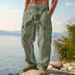 👖 LIMITED-TIME 50% OFF! ✨ Men's Cotton Linen Cargo Pants with Drawstring Waist – Breathable, Relaxed Fit, Multi-Pocket 🏔️