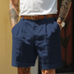 🩳 Summer Cuffed Shorts – Classic Pleated Style, Breathable Cotton.