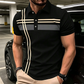 💐50% OFF! Men’s Collared Striped Top – Stylish for Office or Vacation 🏖️💼【Limited Stock】