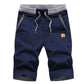 🩳 Men's Color-Block Shorts – Drawstring, Cotton Blend, Casual ✨