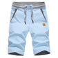 🩳 Men's Color-Block Shorts – Drawstring, Cotton Blend, Casual ✨
