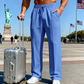 👖Men's Elastic Waist Drawstring Straight Leg Pants