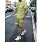 👕 ✨ Men's 2-Piece Set – Color Block, 6 Colors, S-5XL, Drawstring 🩳