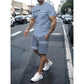 👕 ✨ Men's 2-Piece Set – Color Block, 6 Colors, S-5XL, Drawstring 🩳