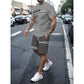 👕 ✨ Men's 2-Piece Set – Color Block, 6 Colors, S-5XL, Drawstring 🩳