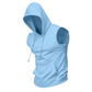 🔥 Sleeveless Hooded Sports Top💧 Moisture-wicking · Quick-drying and friction-resistant🧢 Hooded for sun protection and wind resistance · 🏋️ Perfect for weightlifting, running, or casual wear