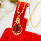 🔥2026 Hot Sale 50% OFF！！🎁Elegant Four-Leaf Clover Teardrop Necklace 14K gold plated, a symbol of good fortune,💎💖