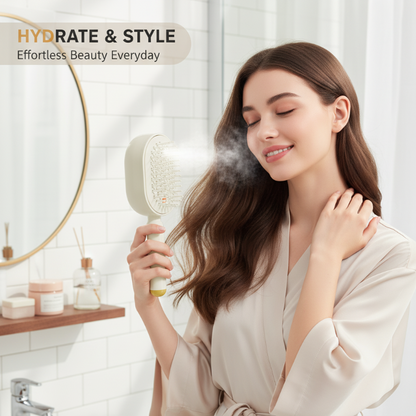 🥳2026 HOT SALE🥳💞50K+ SOLD!🔥ProGlide™🇬🇧 Scalp Massager Comb 💆‍♀️ – Self-Cleaning 🧼, Tangle-Free ✂️ & Frizz-Control Hair Brush with Soothing Mist Spray 💨✨ | Perfect for Dry, Brittle Hair 💧🌟