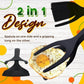 2-in-1 Kitchen Spatula Tongs – Food Grade Silicone Tips, Non-Stick, Heat Resistant, Long Handle ✨