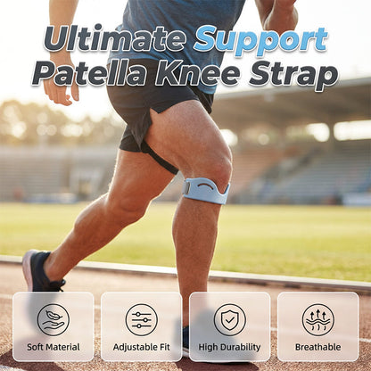 🔥Silicone Knee Patella Strap – Shock-Absorbing & Breathable Support🦵