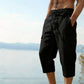 👖Men's Linen Blend Cargo Capri Pants🌬️ Lightweight, Breathable & Built For Comfort