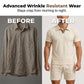 ⏰👕2026 HOT SALE – 50% OFF! 🔥Men’s Jacquard Two-Piece Loungewear Set✨Geometric Textured Knit Contrast Lapel V Neck🌿