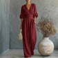 👗Women's V-Neck High Waist Wide Leg Jumpsuit – Flowy & lightweight – Flattering fit, perfect for summer events or resort wear – effortless elegance 🌸