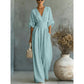 👗Women's V-Neck High Waist Wide Leg Jumpsuit – Flowy & lightweight – Flattering fit, perfect for summer events or resort wear – effortless elegance 🌸