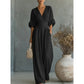👗Women's V-Neck High Waist Wide Leg Jumpsuit – Flowy & lightweight – Flattering fit, perfect for summer events or resort wear – effortless elegance 🌸