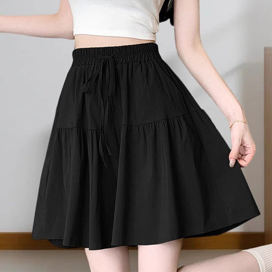 🎀 High Waist Wide-Leg Skorts with Ruffled Edges – Adjustable Fit & Flattering A-Line 👗
