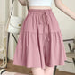 🎀 High Waist Wide-Leg Skorts with Ruffled Edges – Adjustable Fit & Flattering A-Line 👗