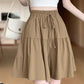 🎀 High Waist Wide-Leg Skorts with Ruffled Edges – Adjustable Fit & Flattering A-Line 👗