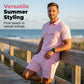 👕 LIMITED-TIME 50% OFF! ✨ Men's Summer Breathable Shirt & Shorts Set